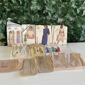 7 Vintage‎ Dress Patterns + 4 Mystery Unpackaged Patterns